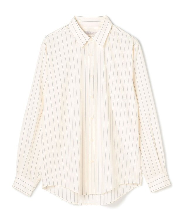 UNFILO MENS 【OCEANS 雑誌・web 掲載 / 男女兼用】TR デイリークリーンシャツ オフホワイト×ブルーストライプ