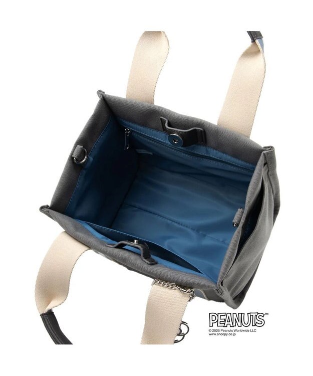 CLATHAS SNOOPYキャンパス ２wayトートバッグ（小） グレー