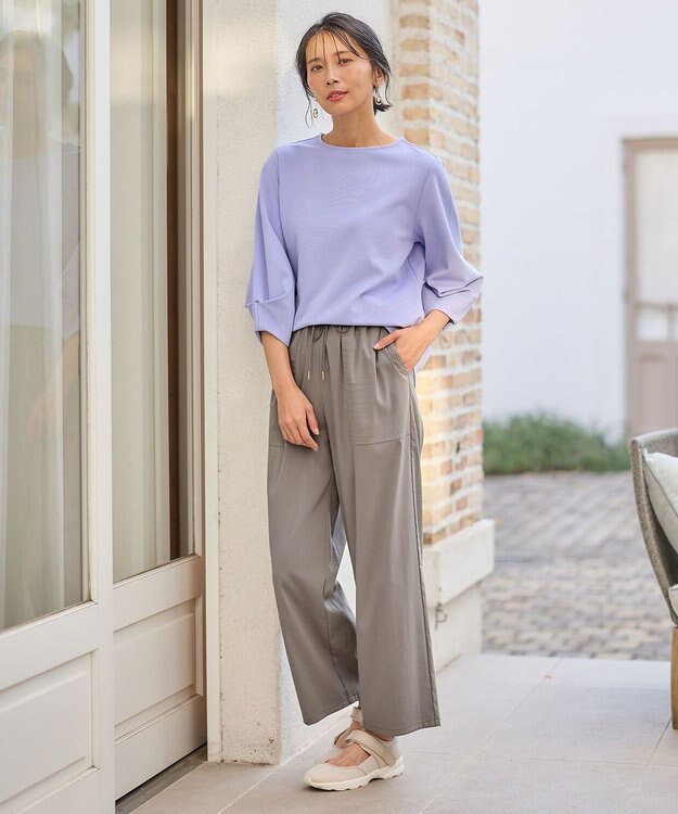 ANY L 【洗濯機可能/接触冷感/UVケア/イージーケア】清涼リラックスパンツ グレー