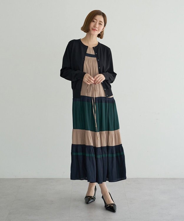 YECCA VECCA 【UVカット】クルーネックカーディガン Black