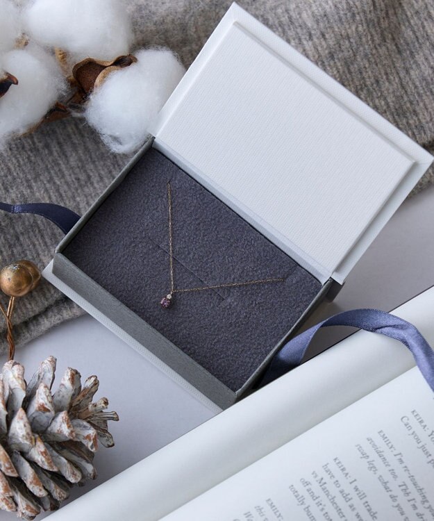 Phoebe 【K10】ジュエルラックネックレス　アメジスト/2月誕生石/天然石/全長:40cm