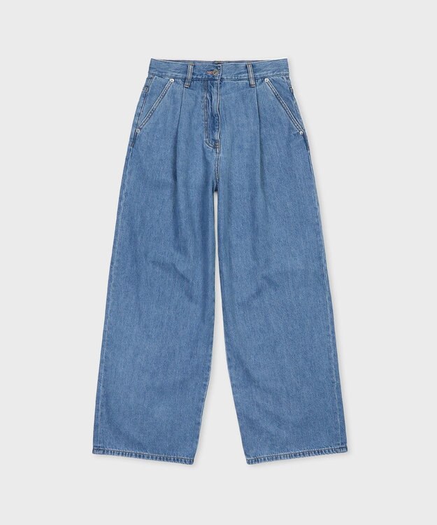 Paul Smith インディゴ ワイド デニムパンツ インディゴブルー