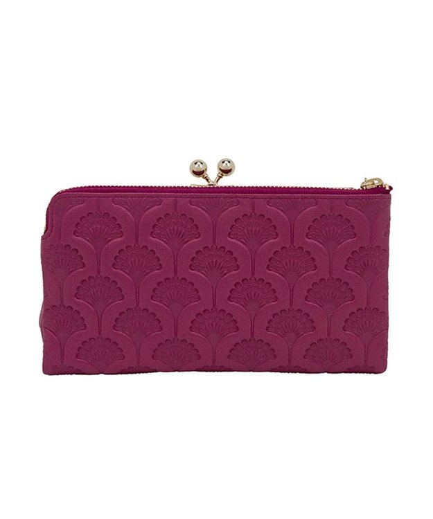 ANNA SUI ピーコック 二つ折り口金長財布 ピンク