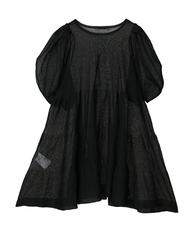 AMERICAN HOLIC ボリュームスリーブティアードニットチュニック Black