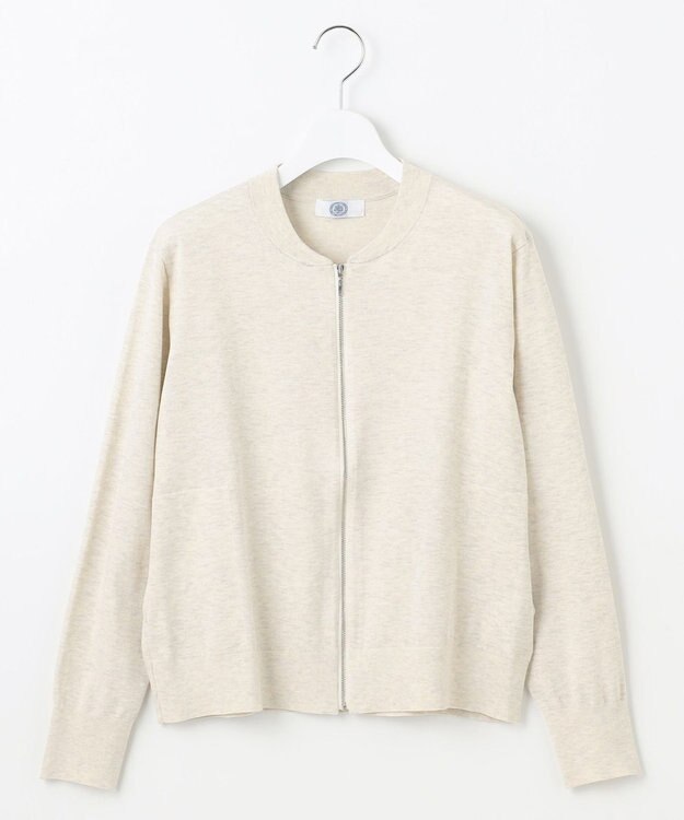 J.PRESS LADIES 【洗える】ラメニット ブルゾン ナチュラル系