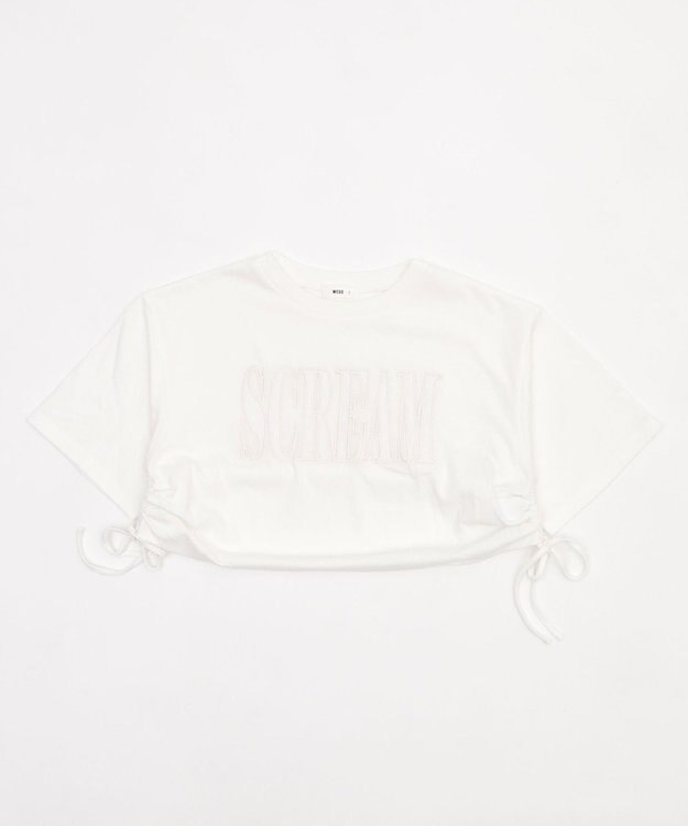 WEGO ロゴレースドロストショートT ホワイト