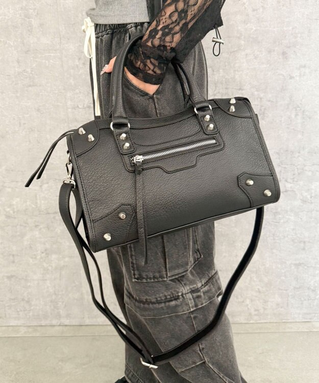 WEGO 2wayスタッズボストン ブラック