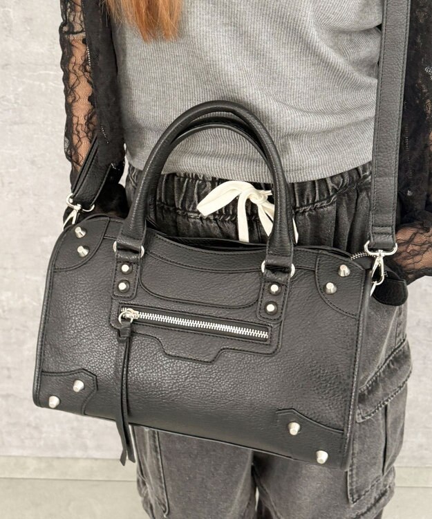 WEGO 2wayスタッズボストン ブラック