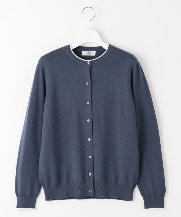 J.PRESS LADIES L 【洗える】アーガイル ツイン ニット ブルーグレー系