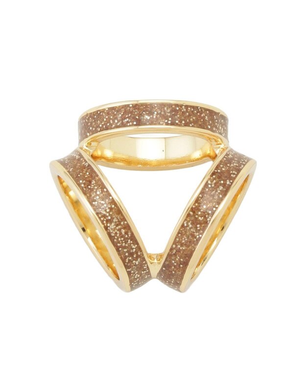 MOONBAT Luna Luce(ルナルーチェ)スカーフリング ラメ 3 Ring お手持ちのスカーフを通すだけ ギフト ゴールド