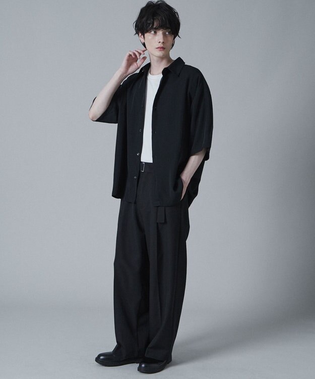 WEGO トロミBIGシャツ（S） ブラック