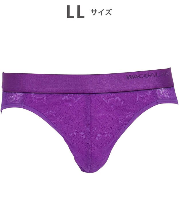 WACOAL MEN WACOAL MEN 【レースブリーフ】 ブリーフ フロント立体設計 通気性 花柄レース 前閉じ 下着 ビキニ メンズ WF1822 /ワコールメン バイオレット