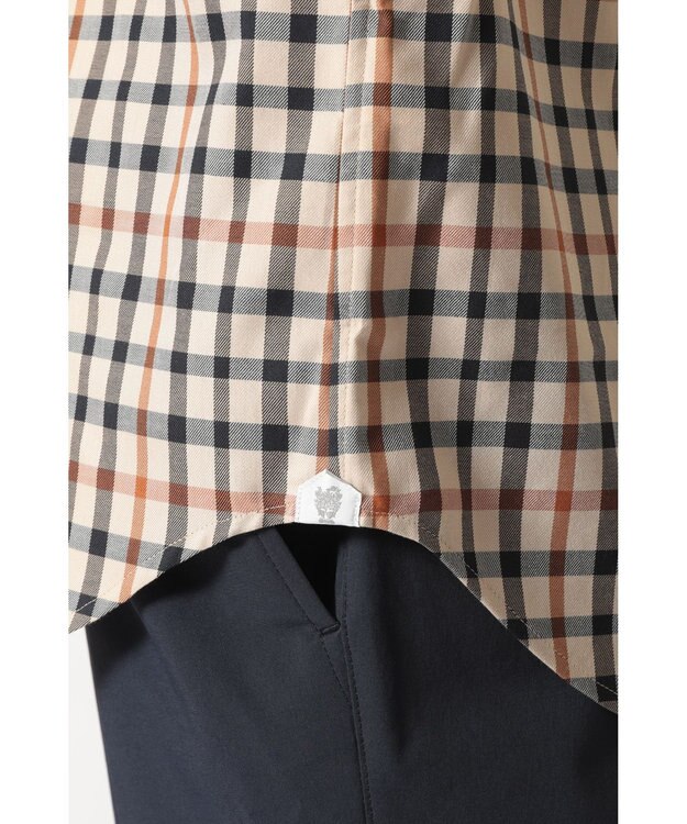 DAKS コットン 隠しボタンダウンシャツ ハウスチェック