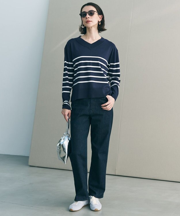 UNFILO 【UNFILO DENIM/新色追加】撥水ストレッチ テーパードデニム インディゴ