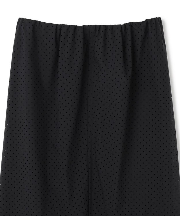 BEIGE， 【洗える】PICCOLO / パンチングドットIラインスカート Black