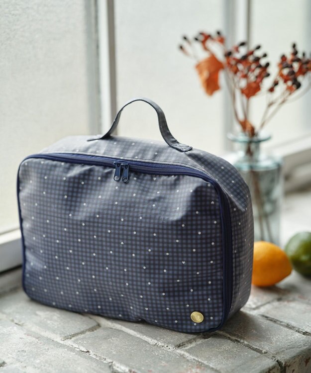 組曲 KIDS gingham K heart トラベルバッグM ネイビー系5