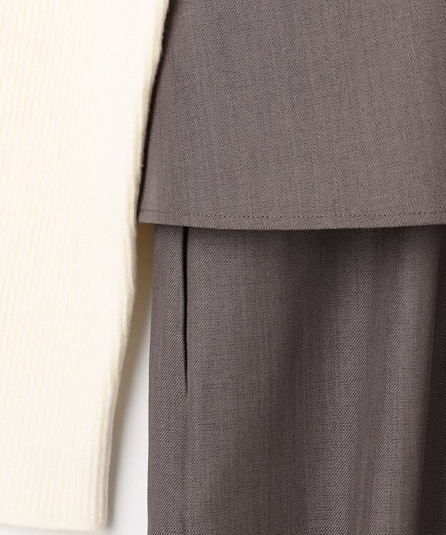 ANY SIS 【2SET】ビスチェ ワンピース × ニット セット ブラウン