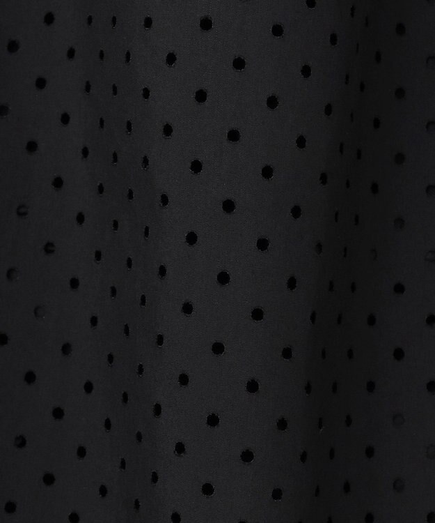 BEIGE， 【洗える】PICCOLO / パンチングドットIラインスカート Black