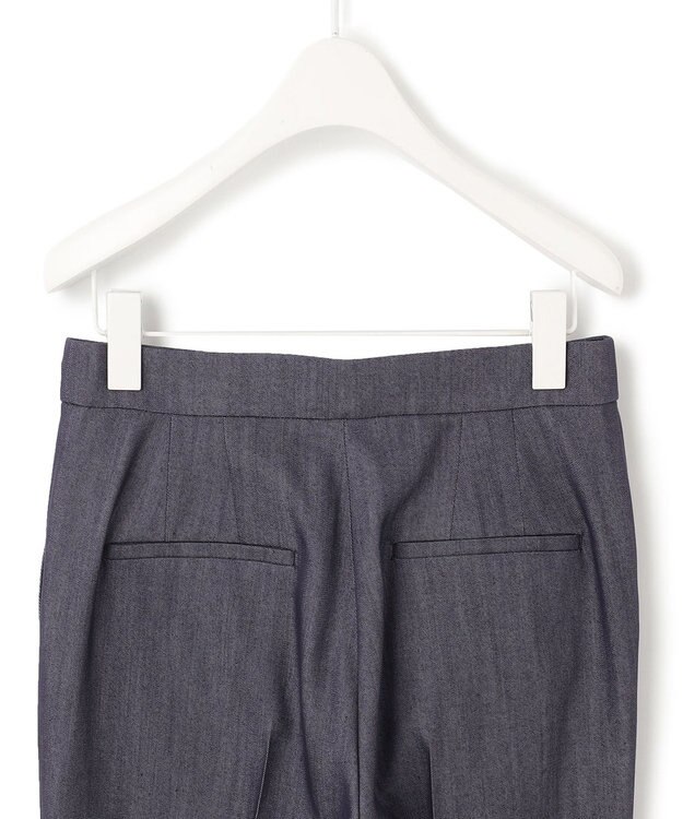 ICB L 【洗える】リアクティブソフトデニム　セミフレアパンツ インディゴ系