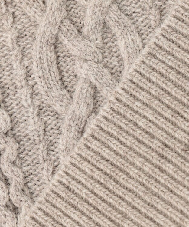 J.PRESS LADIES 【洗える】アラン ニットベスト ベージュ系