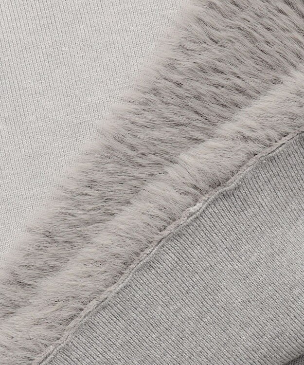 ANY SIS フェザーブロッキング ニット グレー