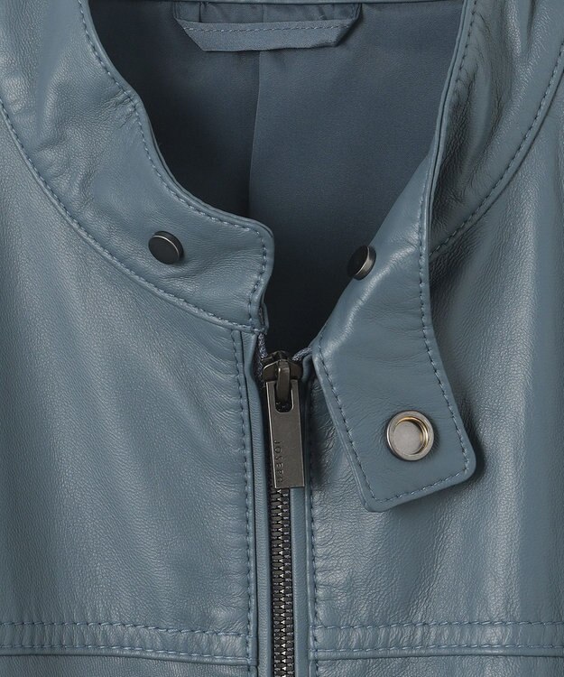 JOSEPH HOMME ライトラムナッパレザー　シングルライダース ダルブルー系