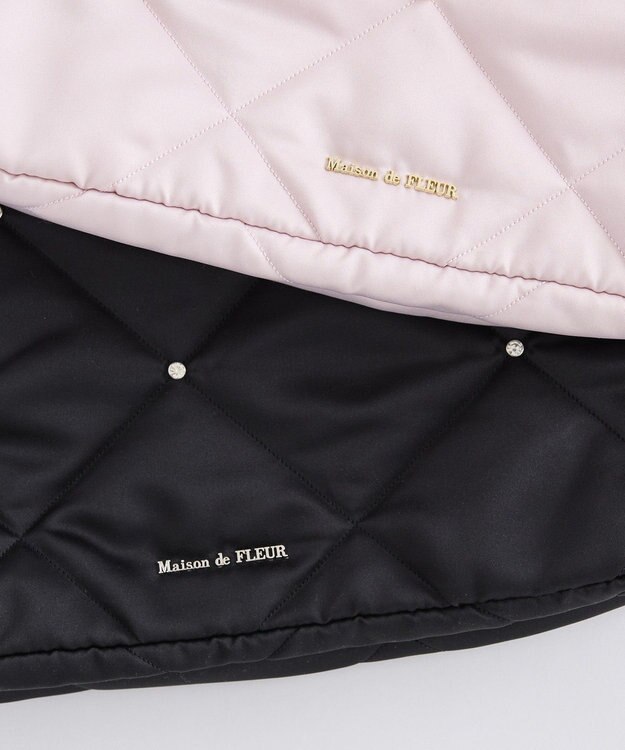 Maison de FLEUR キルティングエアリーキャリーオンバッグ Black