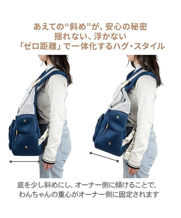 PET PARADISE リサとガスパール 優しい 抱っこハグリュックキャリーバッグ Ｌ 小型犬 ネイビー