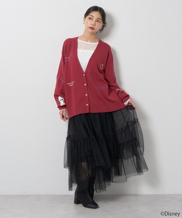 earth music&ecology Ｖｉｌｌａｉｎｓ　クイーン／ニットカーディガン Bordeaux