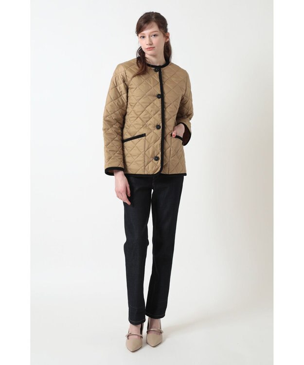 DAKS DAKS×LAVENHAM ノーカラージャケット ベージュ