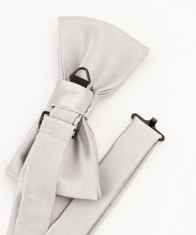 J.PRESS MEN 【BOWTIE COLLECTION】サテン無地  フォーマル蝶ネクタイ ライトグレー系