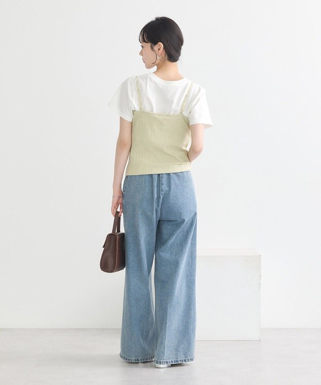 earth music&ecology アイレットレースキャミ Light Green