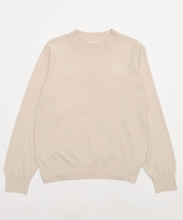 WEGO 【WEB限定/25年秋冬新作/洗濯OK/毛玉レス】ハイネックプルオーバー ベージュ