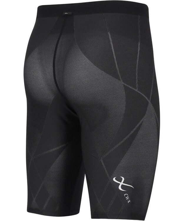 CW-X 【MEN】 CW-X スポーツタイツ ハーフ ひざ上丈 下半身サポート(股関節・腰・おしり・ふともも) 全面メッシュ素材 マラソン・球技 メンズ HZO775 /ワコール ブラック