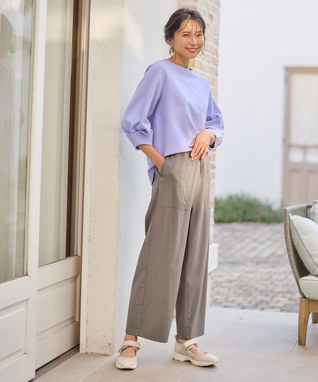 ANY L 【洗濯機可能/接触冷感/UVケア/イージーケア】清涼リラックスパンツ グレー