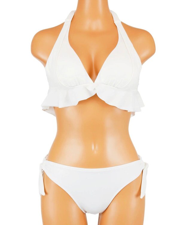 San-ai Resort（三愛水着楽園） ナチュラルだけどしっかり盛れる【ナチュラルアップブラ】　ノンワイヤービキニ　7M・9M　【San-ai Resort（サンアイリゾート）】 ホワイト