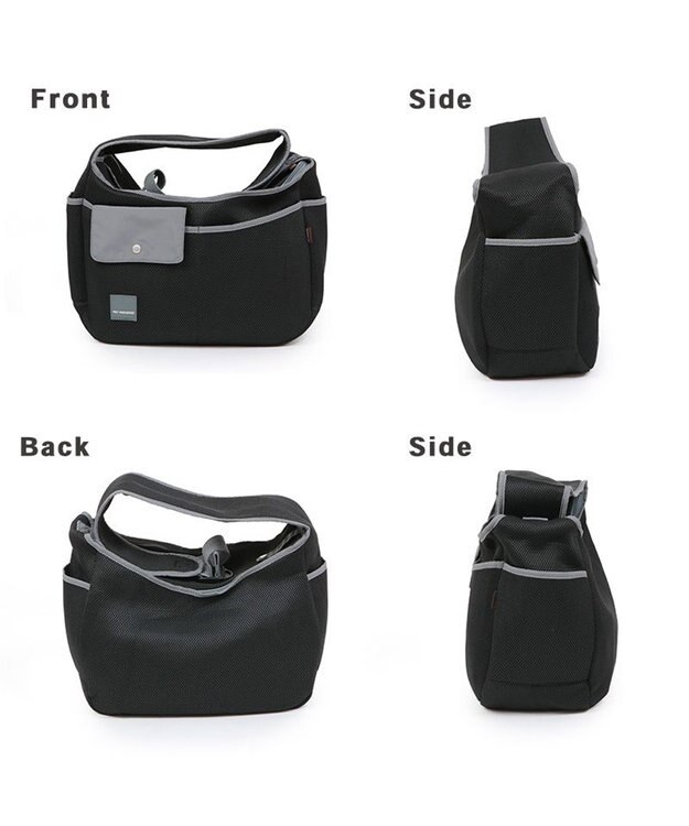 PET PARADISE ソフト メッシュスリング キャリーバッグ 【小型犬】 ブラック / ホワイト ブラック