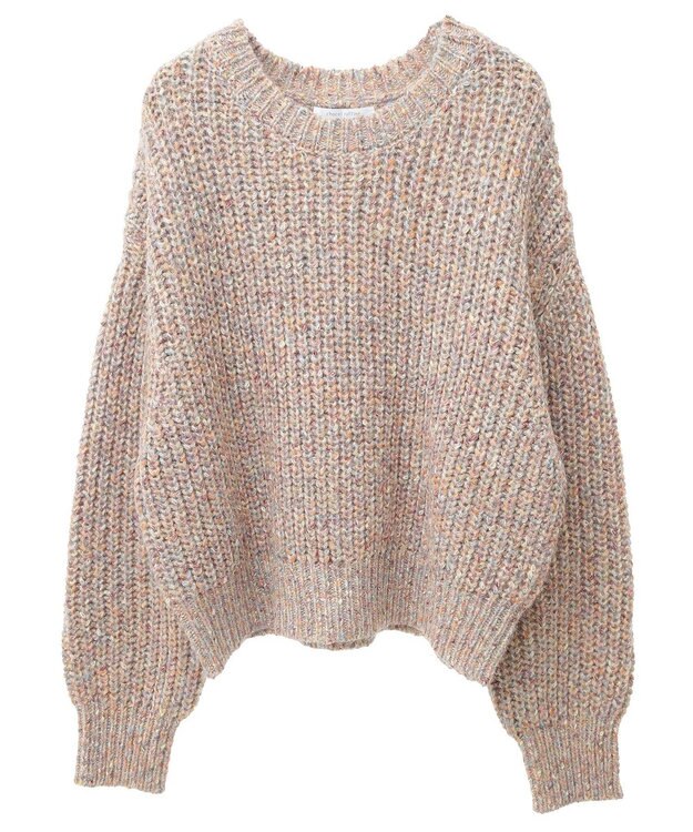 Green Parks ｍｉｘラメショートニットプルオーバー Beige