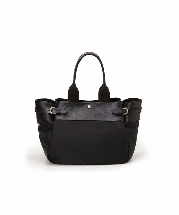 TOPKAPI 【Breath TOPKAPI】RIPPLE リプル ナイロン コンビ ベルト デザイン トートバッグ ブラック