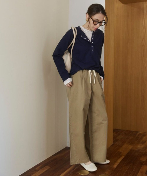WEGO 【ANGIE VINTAGE】ツイルイージーパンツ ベージュ