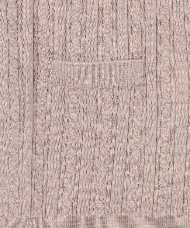 J.PRESS LADIES 【洗える】KNIT BASIC クルーネック カーディガン トップベージュ系