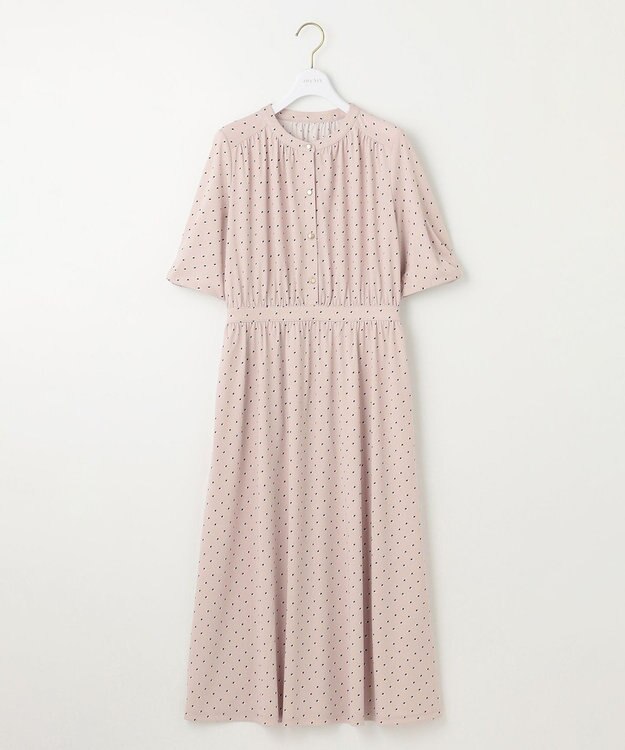 ANY SIS 【接触冷感・吸水速乾・UVケア】エアリードレープスムース ワンピース ローズグレー系