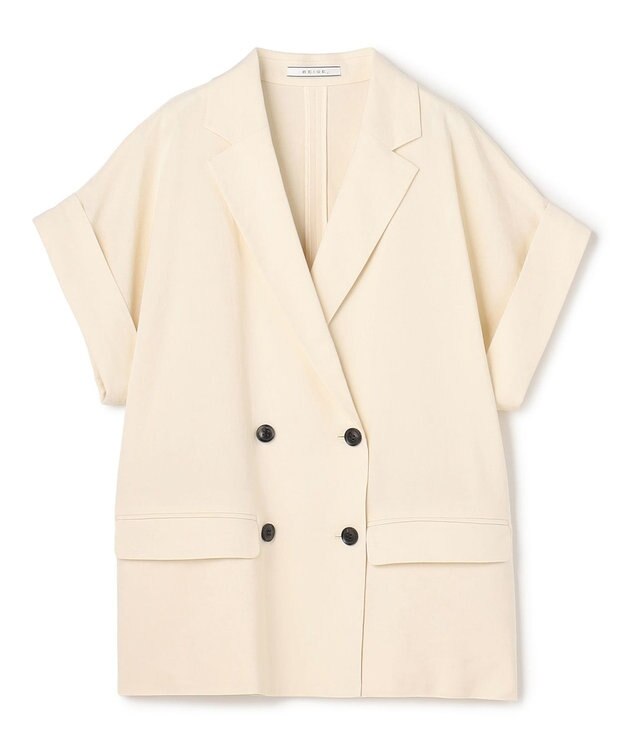 BEIGE， SPINEL / ハーフスリーブ ダブルジャケット Ecru