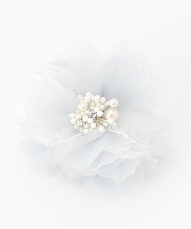 ANY SIS シャインフルール コサージュ ライトグレー