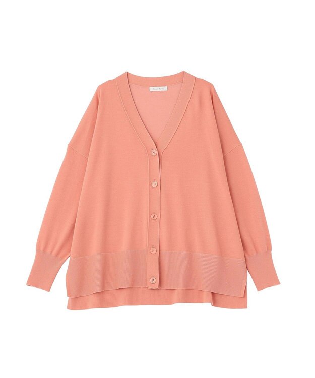 Green Parks ここちニットＶネックカーディガン Pink