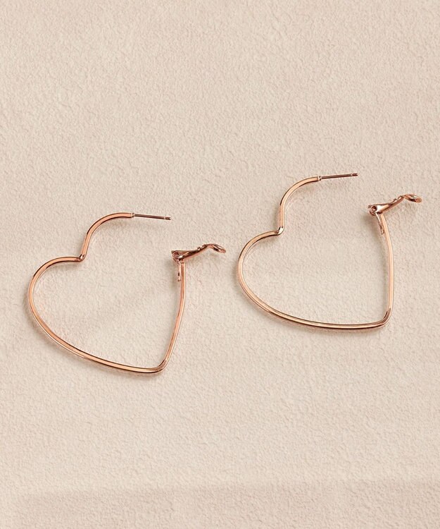 Phoebe ハートフープピアス　ローズゴールド ローズゴールド