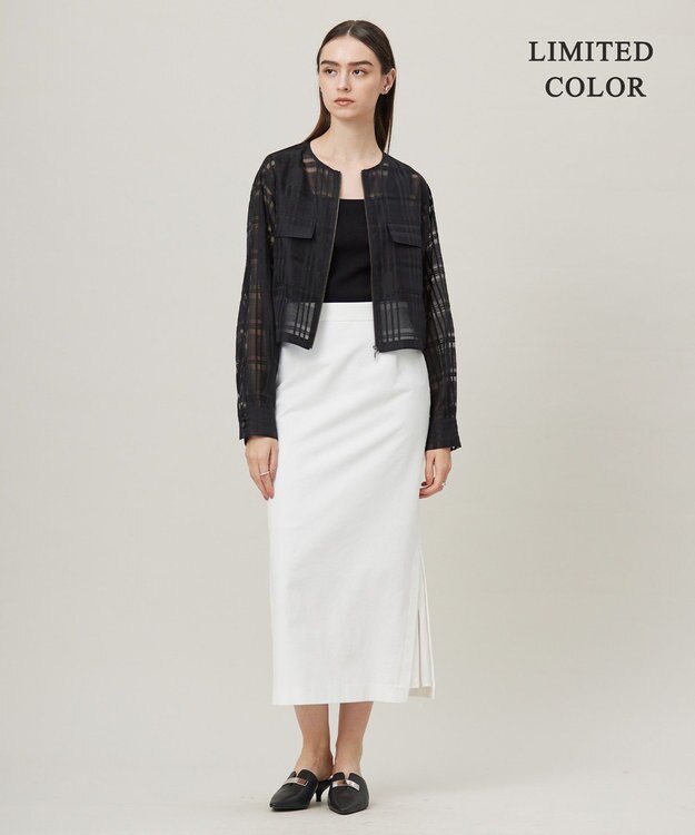 ICB L 【WEB限定カラーあり・洗える】 ブロードステッチリブ タンクトップ ブラック系［WEB限定］