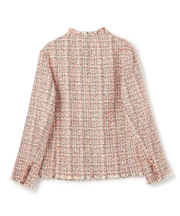 BEIGE， 【Oggi 4月号掲載】TEASEL / オーバーサイズツイードジャケット PINK MIX