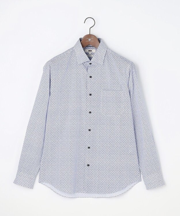 JOSEPH ABBOUD 【オーガニックコットン使用・JAPANファブリック】ジオメトリックパターンプリントシャツ　26SSモデル ネイビー系5