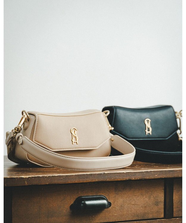 STEVE MADDEN BTAIGA ラウンドフラップショルダー2WAYバッグ ブラック